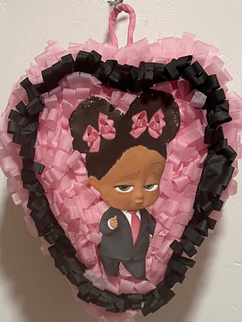 Boss Baby Heart Pinata  15 x 12 x 6